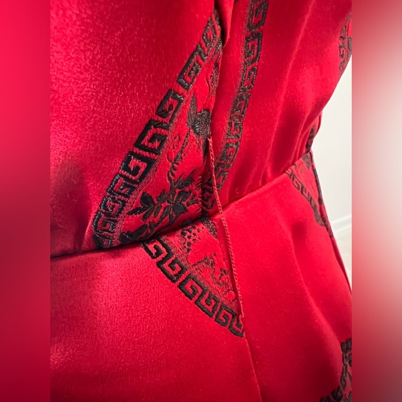 Vintage 1950s era Silk Chinese Wiggle Dress Sz 6-8 - Picture 4 of 10